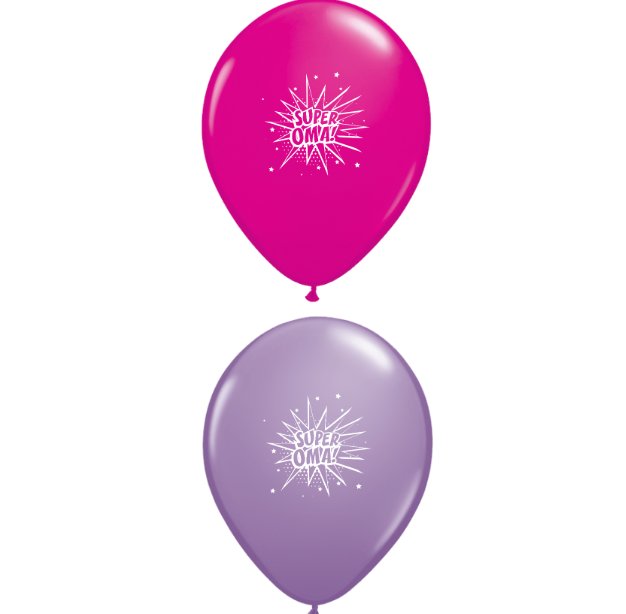 Super Oma - Luftballons mit Druck