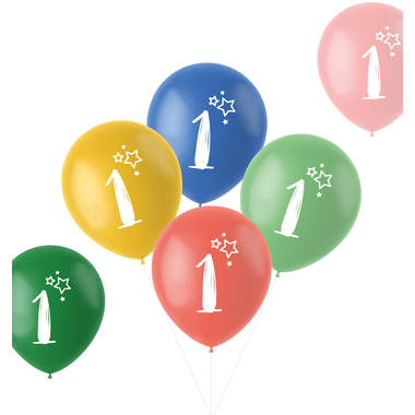 Ballons Retro 1 Jahr Mehrfarbig 33 cm
