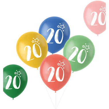Ballons Retro 20 Jahr Mehrfarbig 33 cm