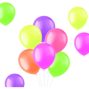 Neonfarbene Luftballons, 10 Stck, 30 cm