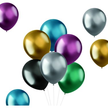 Luftballons Metallic Shine, bunt, 10 Stck