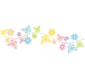 Blumen und Schmetterlinge Girlande