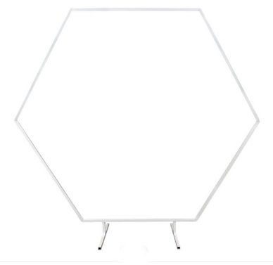 Metallrahmen Hexagon 1,7 m, wei