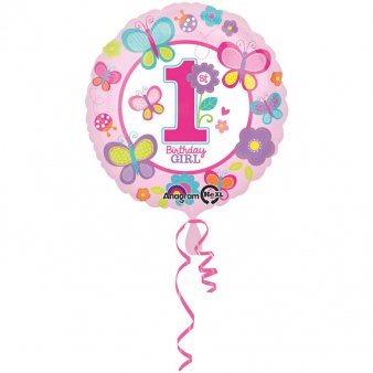 Ballon zum 1. Geburtstag, rosa