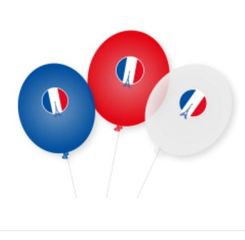 Luftballons Frankreich, 9 Stck