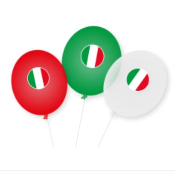 Luftballons Italien, 9 Stck