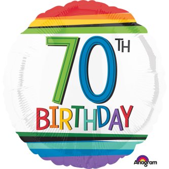 Ballon zum 70. Geburtstag Rainbow