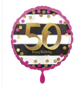 Ballon Geburtstag - Zahl 50 Glitzer