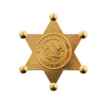Sheriffstern in gold, 1 Stck