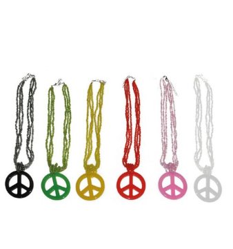 Halskette - Peace - gelb