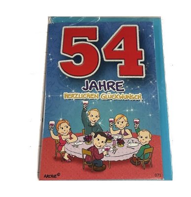 Geburtstagskarte Mnnekes zum 54.Geburtstag