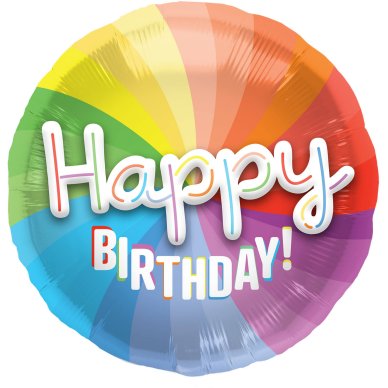 Folienballon 3D Happy Birthday