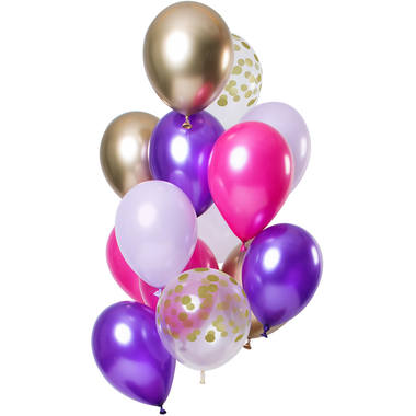 Ballons Purple Posh - 12 Stck
