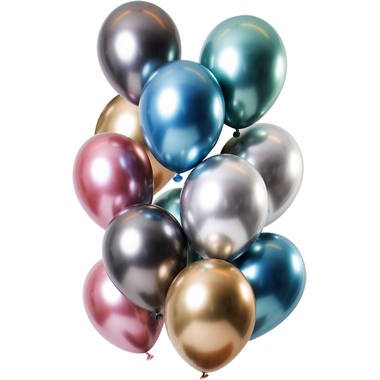 Glossy Ballon Mix, 33 cm, 12 Stck