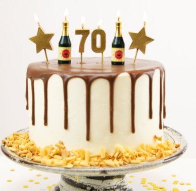Party Kerzen zum 70.Geburtstag