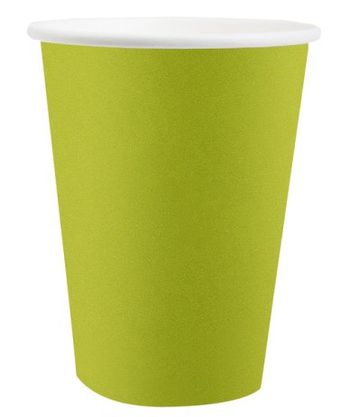 Pappbecher Pastell Kiwi, 10 Stck