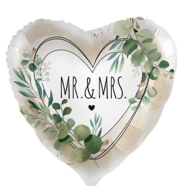 Hochzeit - Mr. und Mrs. Herzballon