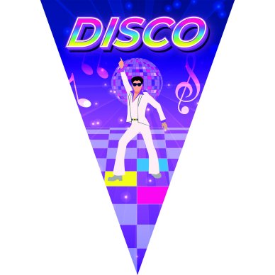Flaggengirlande Disco