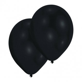 Luftballons Pearl schwarz, 10 Stck