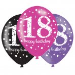 Luftballons Zahl 18 Happy Birthday