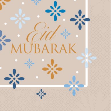 Eid Mubarak Servietten - 16 Stck