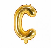 Folienballon Buchstabe C - Gold, 35 cm