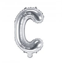 Folienballon Buchstabe C - Silber, 35 cm