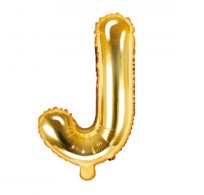 Folienballon Buchstabe J - Gold, 35 cm