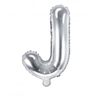 Folienballon Buchstabe J - Silber, 35 cm