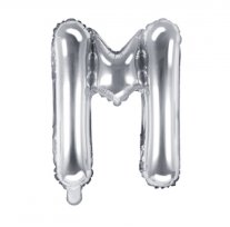 Folienballon Buchstabe M - Silber, 35 cm