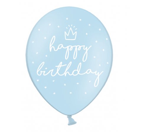 Ballon - Happy birthday - Hellblau