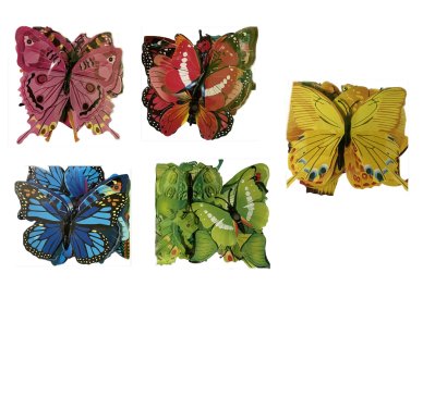 Schmetterlinge 3D Aufkleber, 12 Stck
