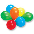 Luftballons durchsichtig 33 cm, bunt