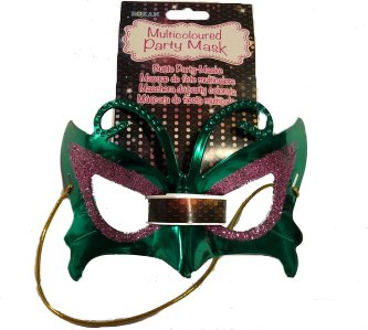 Party Karneval Maske grn/pink