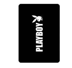 Playboy - Fleecedecke Text Schwarz/Wei�
