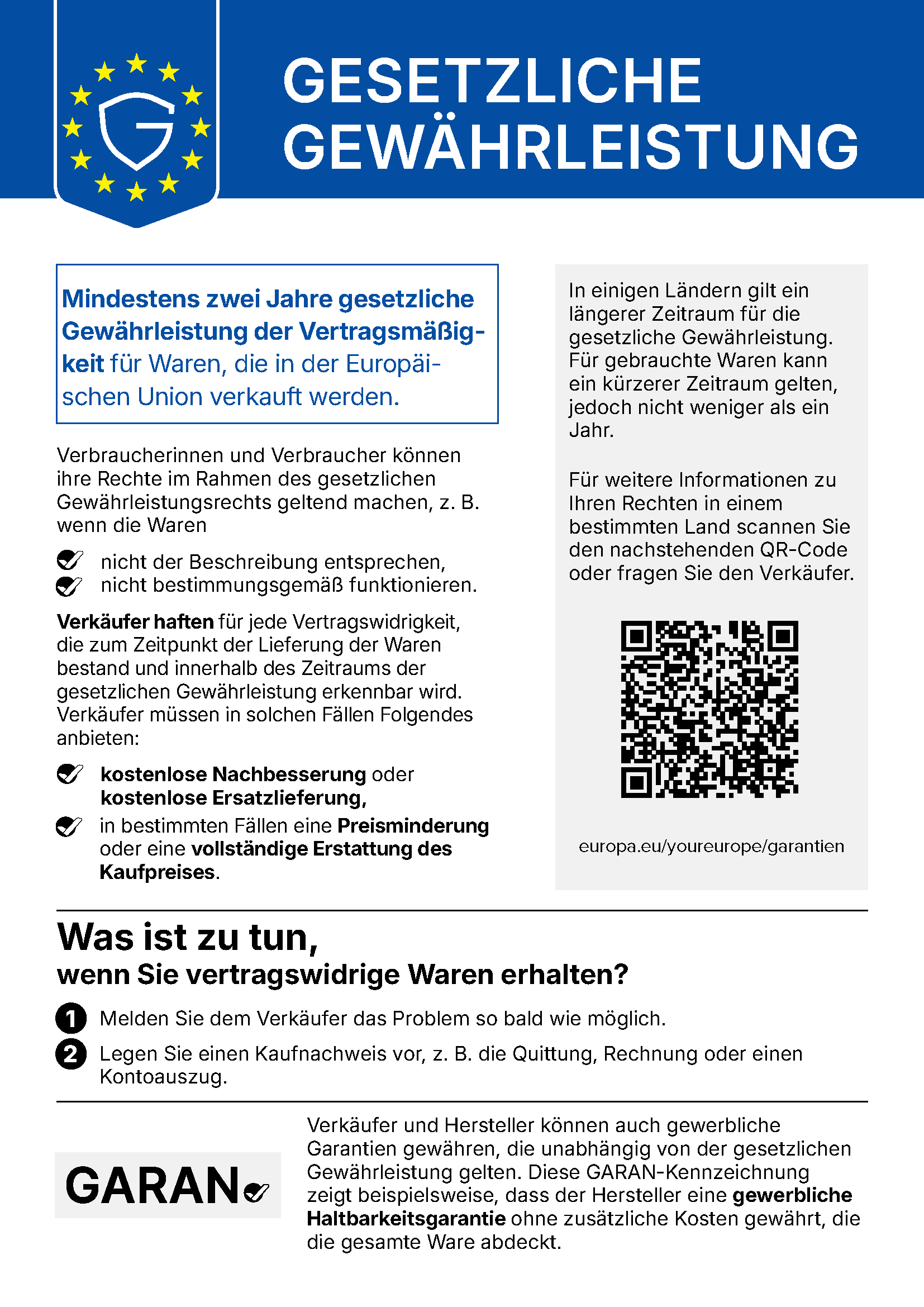 Gew�hrleistungs-Label