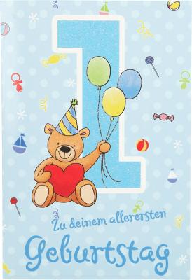 Geburtstagskarte mit Musik zum 1. Geburtstag