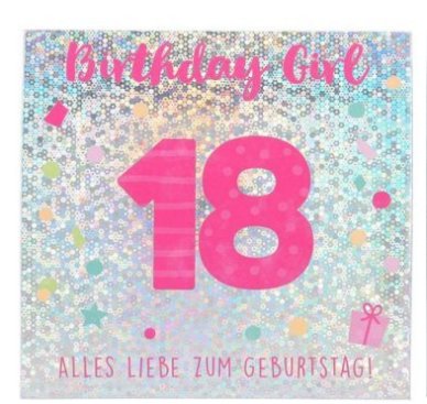 Pop up Musikkarte zum 18.Geburtstag