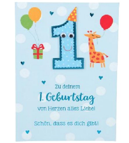Zu deinem 1. Geburtstag von Herzen...