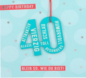 Depesche Karte zum 40.Geburtstag