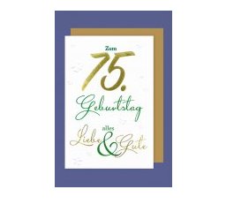 Karte zum 75. Geburtstag