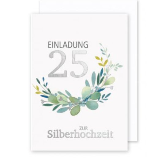 Silberhochzeit - Einladungskarten