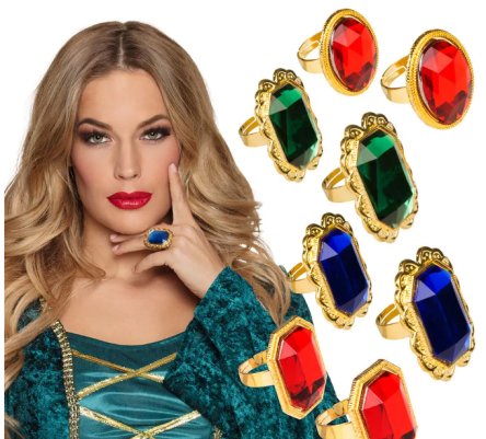 Edelstein Ringe, 8 Stck - verstellbar