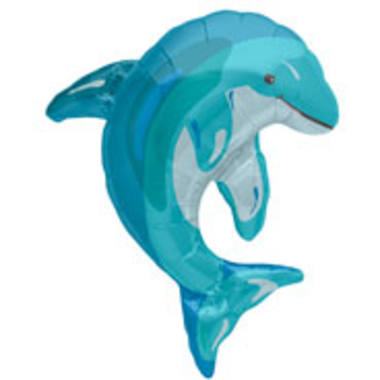 Folienballon blauer Delfin