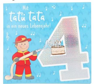 Musikkarte zum 4.Geburtstag