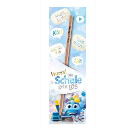 Schulanfang Karte mit Bleistift