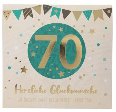 Pop up Musikkarte zum 70.Geburtstag