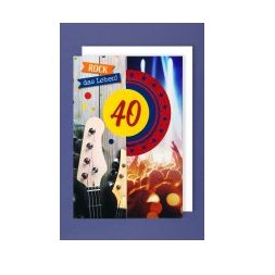 Glckwunschkarte mit Zahl 40