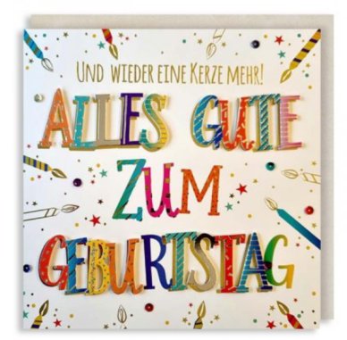 Geburtstag Karte, 21 x 21 cm