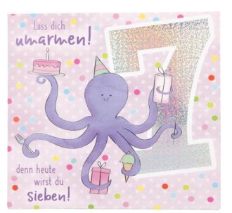Musikkarte zum 7.Geburtstag